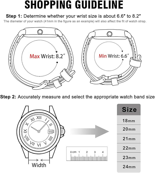 Ritche Christmas Gift Quick Release Leather Watch Bands Genuine Watch Straps for Men Women Top Grain Leather Watch Strap, White Elephant Gifts, Stocking Stuffers for Men, Father's Day gifts
