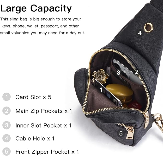Telena Crossbody Bags for Women Leather Cross Body Sling Bag for Woman Travel