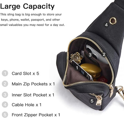 Telena Crossbody Bags for Women Leather Cross Body Sling Bag for Woman Travel