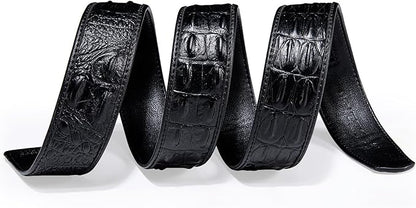 Barry.Wang Mens Belts Leather Ratchet Automatic Buckle Slide Click 1 3/8" Designer Dress Fashion Classic Casual Work Business