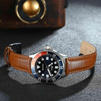 WOCCI Watch Bands, Top Grain Leather, Embossed Alligator Grain, Quick Release, Band Width 18mm 20mm 22mm