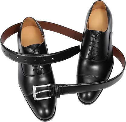 Men's Belt Genuine Leather Belt for Men Dress Casual Golf Jeans Pants 1 3/8"