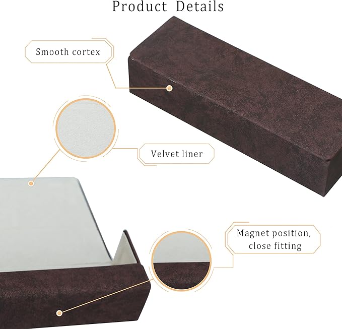 LifeArt Eyeglass Case Hard Shell, Portable Sunglass Case for Women and Men, fashionable PU Leather Eyeglass Case, Lightweight