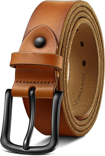 BULLIANT Men Belt Multi Pack,Leather Belt For Gift Men Golf Dress Casual Jean 7Holes 1 3/8"