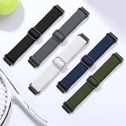 GEAK 22mm Quick Release Watch Band Compatible with Garmin Venu 4 45mm /Venu 2 3/Vivoactive 4 45mm,Solo Loop Adjustable Elastic Nylon Watch Strap Replacement Wristband for Forerunner 265/255 Men Women