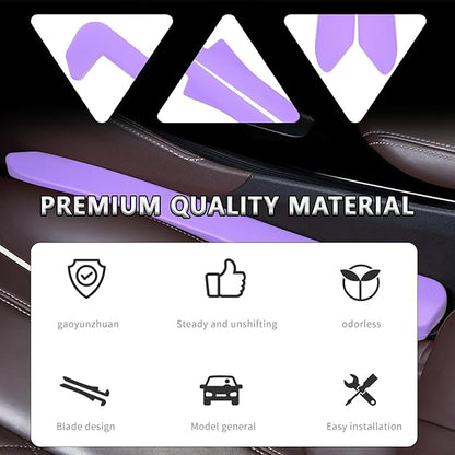 Junecarp Car Seat Gap Filler 2 Pack,Car Gap Filler Organizer to Impede Items from Dropping,Essential Interior Car Accessories Seat Gap Plug (Purple)