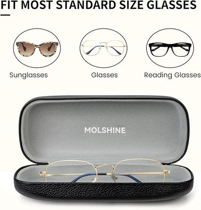 molshine Hard Shell Sunglasses Case, Classic Large Glasses Case for Women Men, Sunglass Eyeglasses
