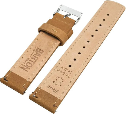BARTON WATCH BANDS - Top Grain Leather Watch Bands Compatible with Apple Watch Models - 1, 2, 3, 4, 5, 6, 7, 8, 9, 10, SE, Ultra & Ultra 2