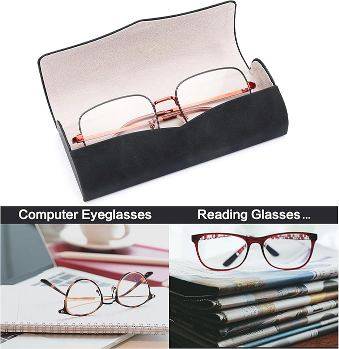 Vemiss Hard Shell Eyeglass Cases, Lightweight Portable Glasses Case for Women Men
