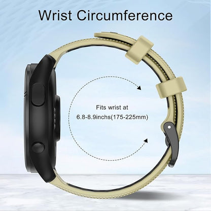 ISABAKE 22mm Watch Band for Gamrin Forerunner 265/Forerunner 255/Vivoactive 4 45mm/Venu 2/Venu 3, Silicone Quick Release Replacement Wristband