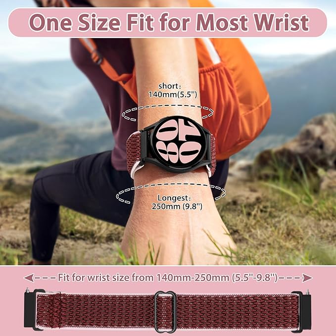 TumpCez Quick Release Watch Band - Choice of Width -18mm 19mm 20mm 22mm 24mm Watch Bands, Solo Loop Adjustable Elastic Nylon Watch Straps Replacement Wristband for Men Women