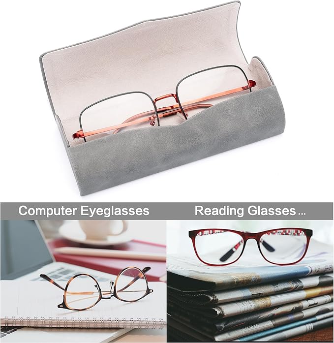 Vemiss Hard Shell Eyeglass Cases, Lightweight Portable Glasses Case for Women Men