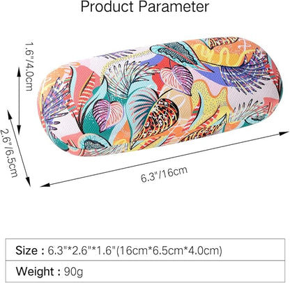 PERFECTSIGHT Hard Shell Eyeglasses Case, PU Leather Protective Glasses Case, Cute Eyeglass Case for Women Men Girls