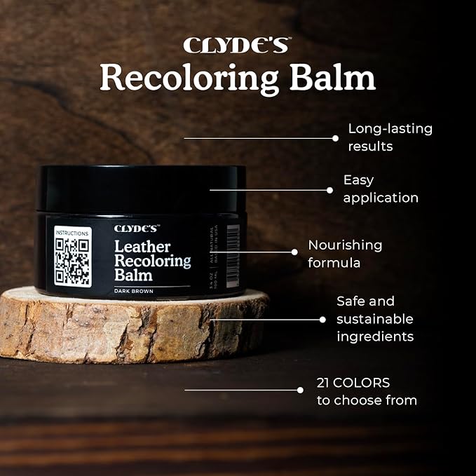 Clyde's™ Recoloring Balm | Non-Toxic Material Dye & Restorer for Furniture, Car Seats, & More | 23 Colors (Army Green, 50ML)