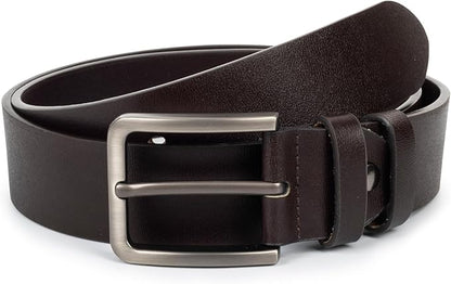 INOGIH Men's Dress Belt - Genuine Leather - Pin-Buckle - Classic Waist Belt for Daily Life