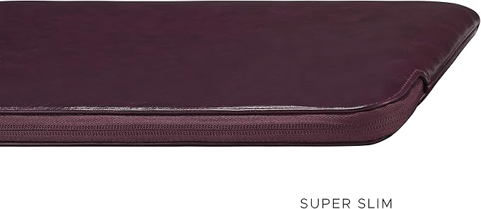 Comfyable Leather Laptop Sleeve Compatible with 16 Inch MacBook Pro M5 Pro/Max & 15 Inch MacBook Air M5 2026 (Loose Fit), Berry Brown