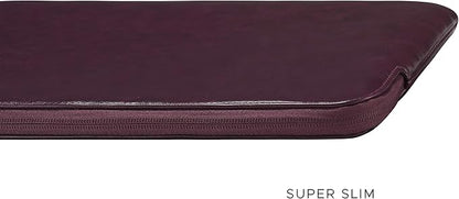 Comfyable Slim Protective Laptop Sleeve Compatible with 13/14 Inch MacBook Air & MacBook Pro M5/M4/M3/M2 Pro/Max 2026, Mac Travel Case, Laptop Pouch, Slim PU Leather Cover, Berry Brown
