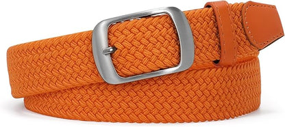 XZQTIVE Braided Belt Stretch Belt for Men and Women Multicolored Woven Golf Belt Elastic Jean Belts