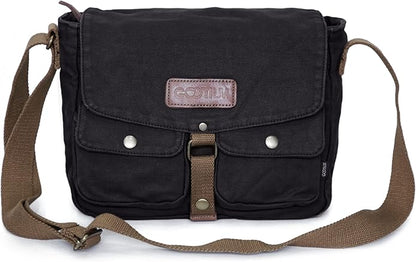 Gootium Canvas Messenger Bag - Vintage Crossbody Shoulder Bag Military Satchel