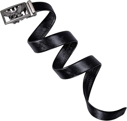 Dubulle Designer Mens Belts, Sliding Automatic Buckle Ratchet Dress Belt TOP Genuine Leather Strap Gifts
