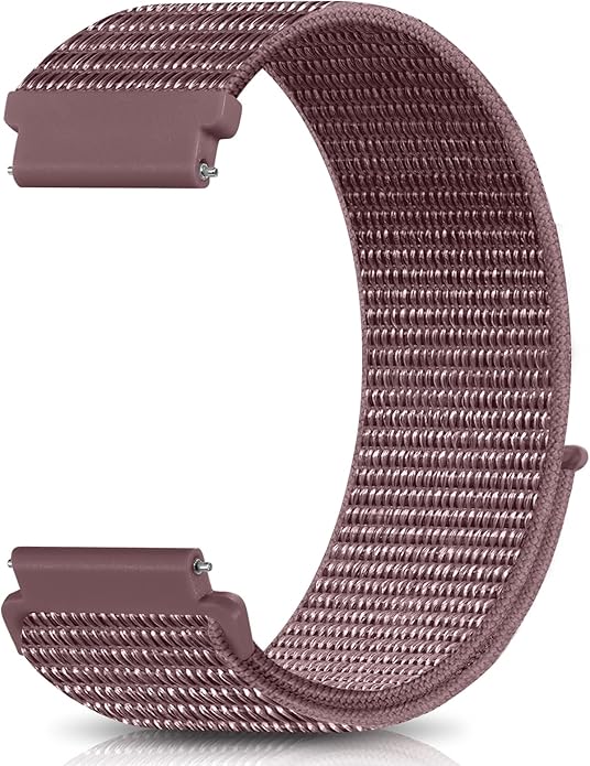 18mm 20mm 22mm Hook and Loop Watch Band Compatible with Garmin Vivoactive 5/ Vivoactive 6/ Vivoactive 3, Soft Nylon Breathable Sport Strap for Venu 2S/ Venu3S/ Forerunner 265s,Venu 3/ Venu 2 Men Women