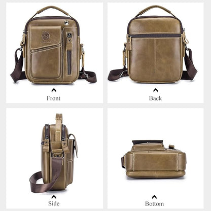 Leather Shoulder Bag for Men Small Mens Crossbody Bag Purses Handbags | Small, Genuine Leather, Crossbody, Men Purse, Casual, Daypack