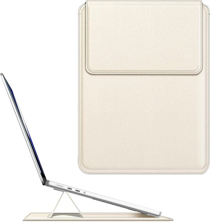 Fintie Sleeve Case for MacBook Air 13.6 A3449 A3240 A3113 A2681, Pro 14 A3427 A3426 A3434 A3401 A3185 A3112 A2992 A2918 A2779 A2442, MacBook Pro/Air/Neo 13 - Slim Bag Cover with Stand, Starlight