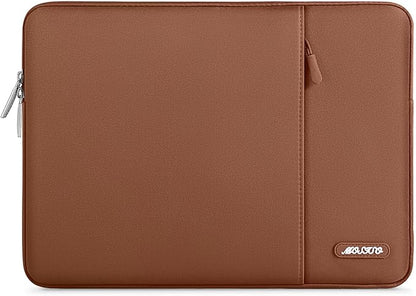 MOSISO Laptop Case 13 inch, Laptop Sleeve Compatible with MacBook Neo/Air/Pro 13 inch with A18/M5/M4/M3/M2/M1 Chip 2026-2016, Polyester Vertical Computer Sleeve Bag with Pocket, Caramel Brown