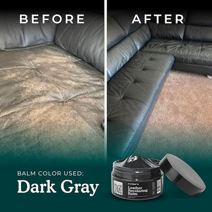 Clyde's™ Recoloring Balm | Non-Toxic Material Dye & Restorer for Furniture, Car Seats, & More | 23 Colors (Dark Gray, 100ML)