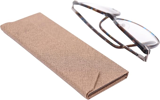 Real Sic Glasses Case for Men and Women - Magnetic Folding Hard Shell Sunglass Holder - Inspired by Solid Color