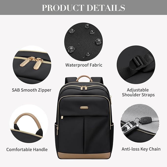 VNINE Laptop Backpack for Women 16 Inch Work Bag with Laptop Compartment Large Travel College Backpack | Travel, College Backpack