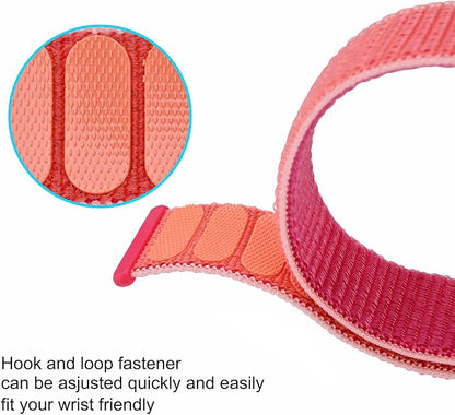 ANNEFIT Nylon Sport Loop Watch Bands, 2 Packs Quick Release Adjustable Strap 16mm 18mm 19mm 20mm 21mm 22mm 24mm