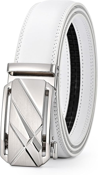 Lingli Men's Belt,Ratchet Dress Belt with Automatic Buckle Brown/Black-Trim to Fit-35mm wide
