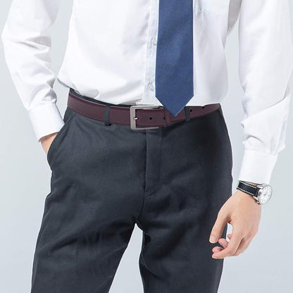 XOUXOU Men's Casual Leather Jeans Belts Classic Work Business Dress Belt with Prong Buckle for Men