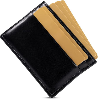 House of Jack Co. Slim Daddy Money Clip Wallet for Men, Minimalistic Front Pocket Wallet with Gift Box, Slim Card Holder, Full Grain Cowhide Leather Wallet, Black