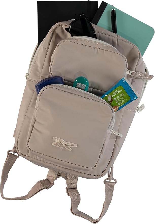 Reebok Unisex Crossbody Sling Bags – Compact Convertible Strap Cross Body Bag Travel Sling Bag - Gym & Travel Essential, Mikayla Stucco