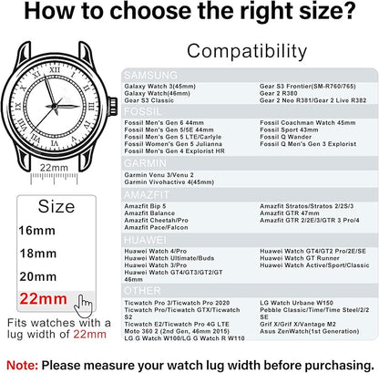 DaQin 3 Pack Nylon Watch Bands Compatible with 16mm 18mm 20mm 22mm Quick Release Watch Band, Adjustable Soft Stretchy Solo Loop Strap Elastic Braided Relacement Wristband for Men Women