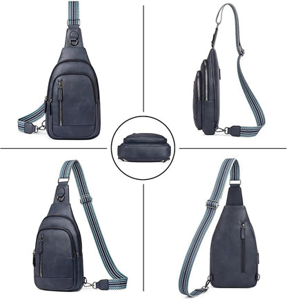 CLUCI Crossbody Bags for Women Men,Leather Sling Bag Cross Body Backpack for Woman Gifts for Women Birthday Unique