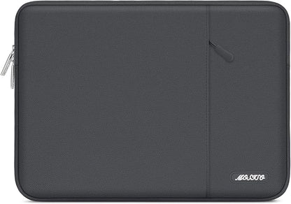 MOSISO Laptop Case 13.3 inch, 13-13.3 inch Laptop Sleeve Compatible with MacBook Air/Pro 13/Pro 14 M5 M4 M3 M2 M1, HP Dell ASUS Lenovo,Polyester Vertical Computer Sleeve Bag with Pocket, Dawn Gray