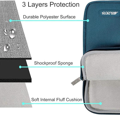 MOSISO Laptop Case 13 inch, Laptop Sleeve Compatible with MacBook Neo/Air/Pro 13 inch with A18/M5/M4/M3/M2/M1 Chip 2026-2016, Polyester Vertical Computer Sleeve Bag with Pocket, Deep Teal