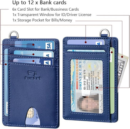 FurArt Slim Minimalist Wallet, Front Pocket Wallets, RFID Blocking, Credit Card Holder for Men
