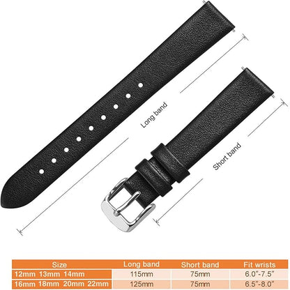 ANNEFIT Watch Bands for Men Women, Top Grain Leather Watch Strap with Quick Release, Band Width 12mm 13mm 14mm 16mm 18mm 20mm 22mm