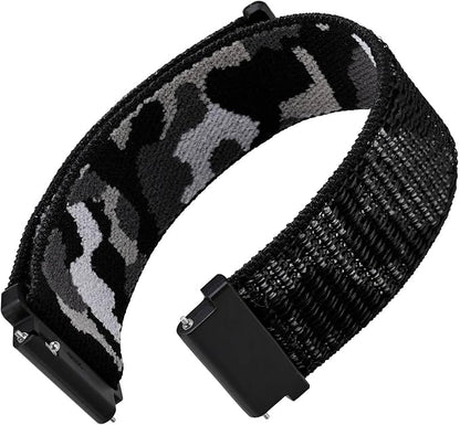 WOCCI 20mm Adjustable Nylon Watch Band, Quick Release Sport Loop Strap (City Camo)
