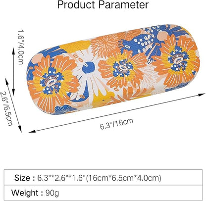 PERFECTSIGHT Hard Shell Eyeglasses Case, PU Leather Protective Glasses Case, Cute Eyeglass Case for Women Men Girls