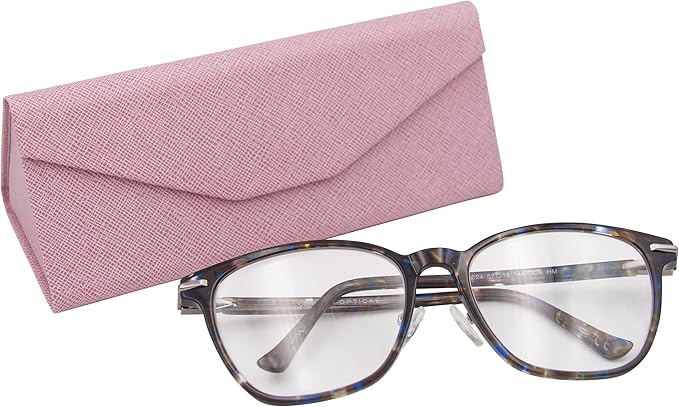 Real Sic Glasses Case for Men and Women - Magnetic Folding Hard Shell Sunglass Holder - Inspired by Solid Color