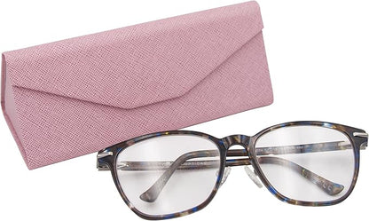Real Sic Glasses Case for Men and Women - Magnetic Folding Hard Shell Sunglass Holder - Inspired by Solid Color