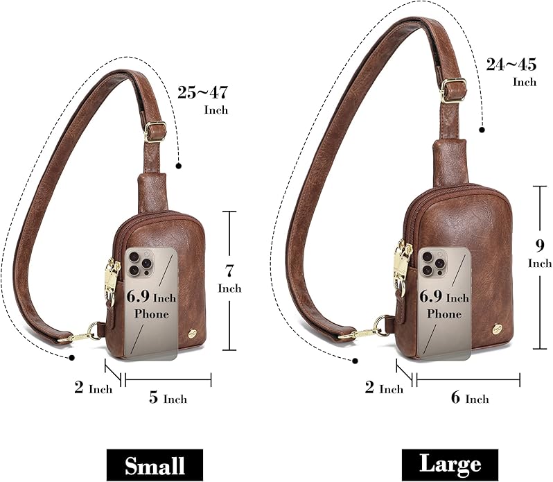 INICAT Small Sling Bag for Women Everyday & Travel Crossbody Bags Lightweight Cross Body Purses Vegan Leather