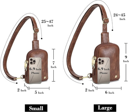 INICAT Small Sling Bag for Women Everyday & Travel Crossbody Bags Lightweight Cross Body Purses Vegan Leather