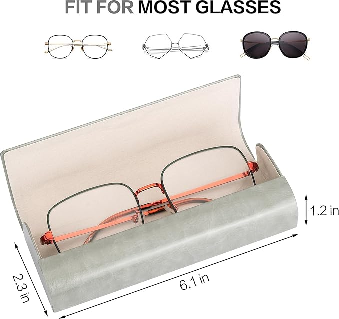 Vemiss Hard Shell Eyeglass Cases, Lightweight Portable Glasses Case for Women Men