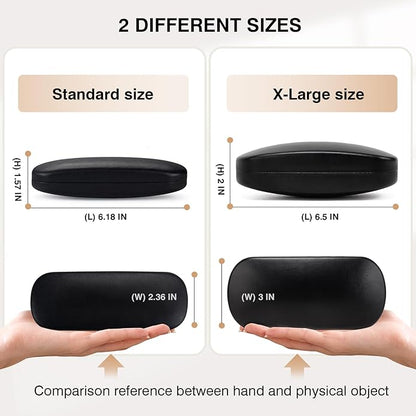 Marvolia Glasses Case Hard Shell - PU Leather Eyeglass Cases Eyeglasses Case for Sunglasses Eye Glasses Cases